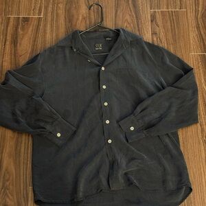 100% Silk button up shirt